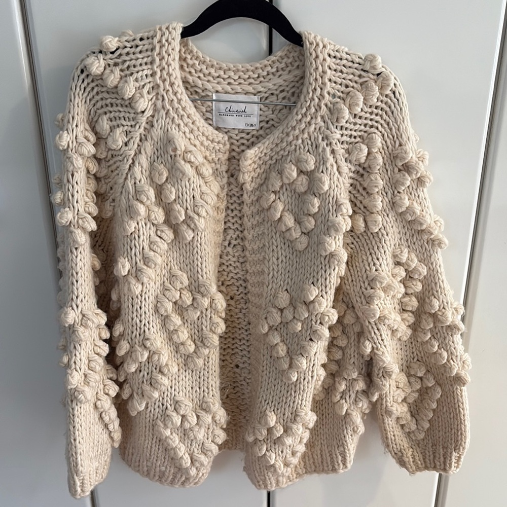 Chunky Knit Cream Sweater
